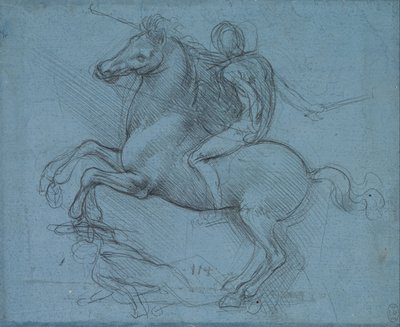 Study for an Equestrian Monument (recto) by Leonardo da Vinci
